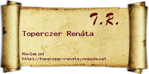 Toperczer Renáta névjegykártya